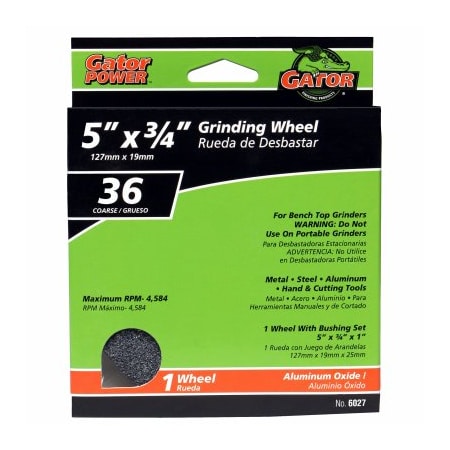 Gator Finishing 5x34x1CoarGrind Wheel 6027GA